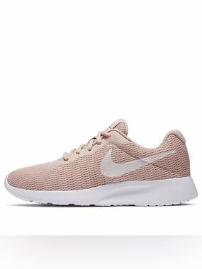 Nike Women's Particle Beige Pink Mesh Athletic Tanjun Sneakers Size 8